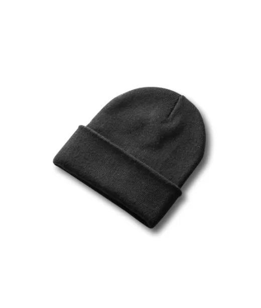 Carl. Kierrätetystä Polyesteristä (100 % Rpet) Valmistettu Kaksikerroksinen Pehmeä Neulospipo Musta