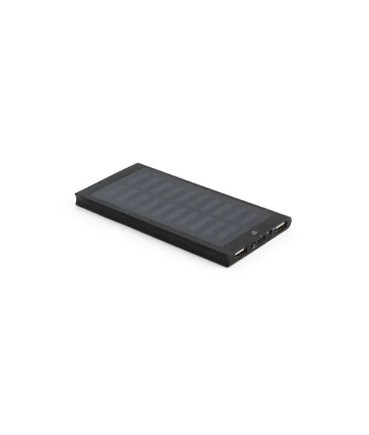 Clerk. 8 000 Mah:n Tehopankki Aurinkopaneelilla, 100 % Kierrätettyä Alumiinia Musta