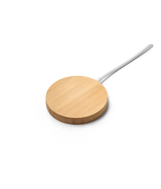 Daimler. 15w Superfast Wireless Magnetic Charger In Bamboo Natural