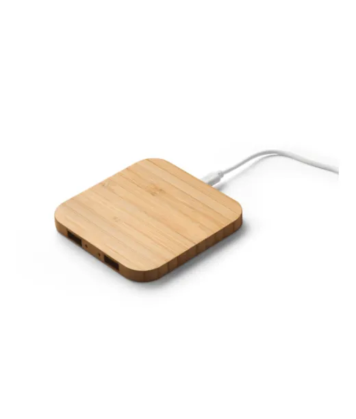 Dalton. Superfast 15w Bamboo Wireless Charger Natural