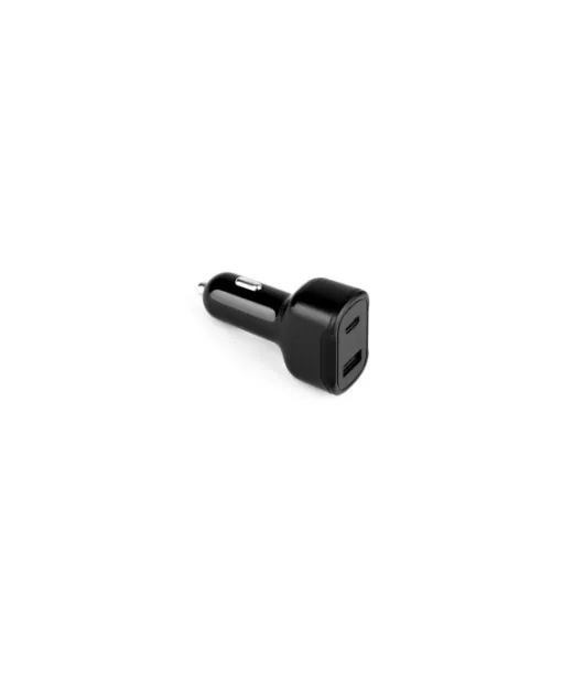 Dirac. Savukkeensytyttimen Sovitin, Jossa On Usb-a-portti 18w Ja Usb-c 20w, 100 % Rabs:ää Musta