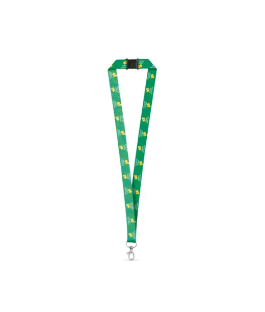 Dover. Set Lanyard Sublimation Long Ii (20 Mm) Kierrätetystä Polyesteristä (100 % Rpet), Jossa 20 Mm:n Sulkurengas Ja Turvalukko Valkoinen