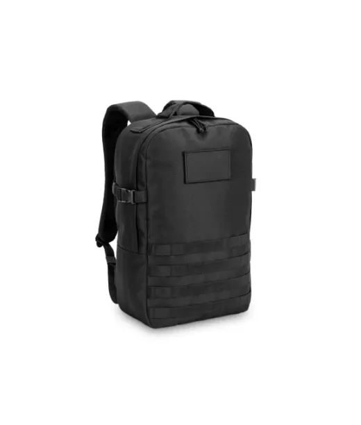 Edinburgh Bpack. 17.3" Armeijatyylinen Reppu 600d:stä, Tiheästä Kierrätetystä Polyesteristä Ja Vuori 210d Kierrätetystä Polyesteristä Musta