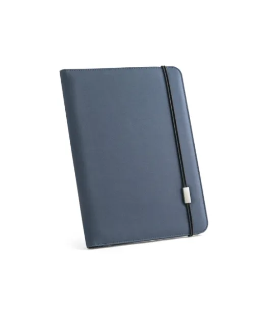 Emerge Folder Ii. A4-kansio Kierrätetystä Polyesteristä (100% Rpet) 300d -materiaalista, Jossa On Joustava Suljin Sininen