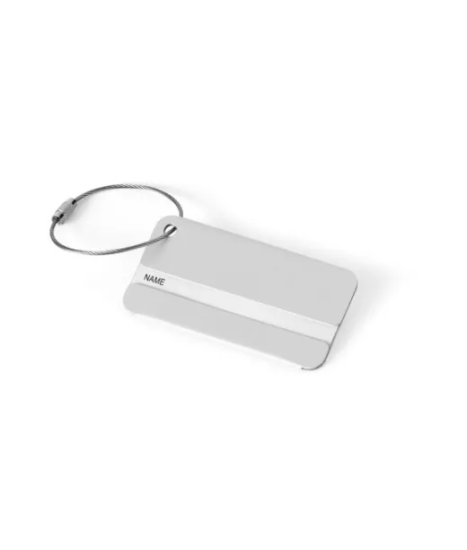 Emil. Alumiininen Matkatavaralappu Satiinihopea