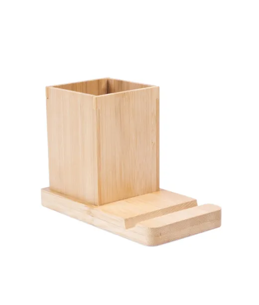 Erwin. Työpöytäsetti Kännykkätelineellä Ja Mukilla Natural