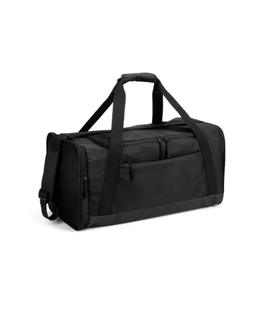Faro. Korkean Tiheyden 600d Kierrätetystä Polyesteristä Valmistettu Urheilukassi Musta