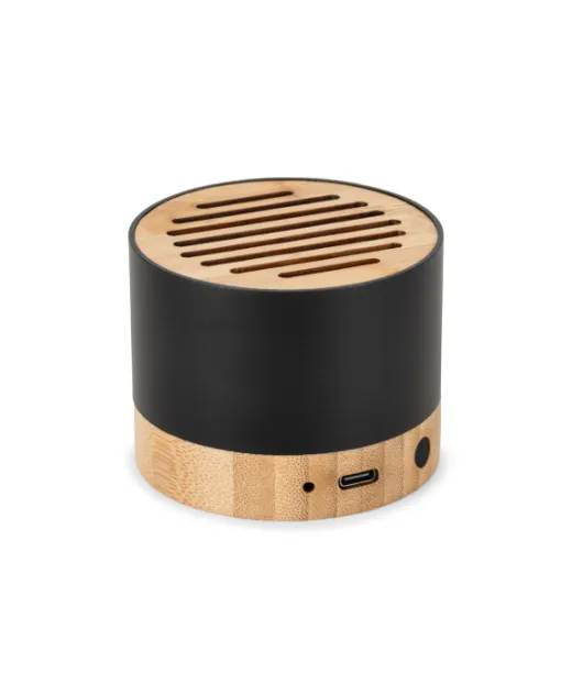 Ferdinand. Kannettava Kaiutin Kierrätetystä Alumiinista (100% Ral), Jossa On 3 Tunnin Akunkesto Musta