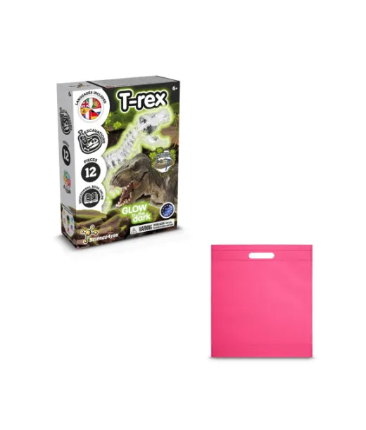 Fossil Excavation Kit Iv. Opetuspeli Toimitetaan Kuitukangaslahjapussilla (80 G/m²) Pinkki