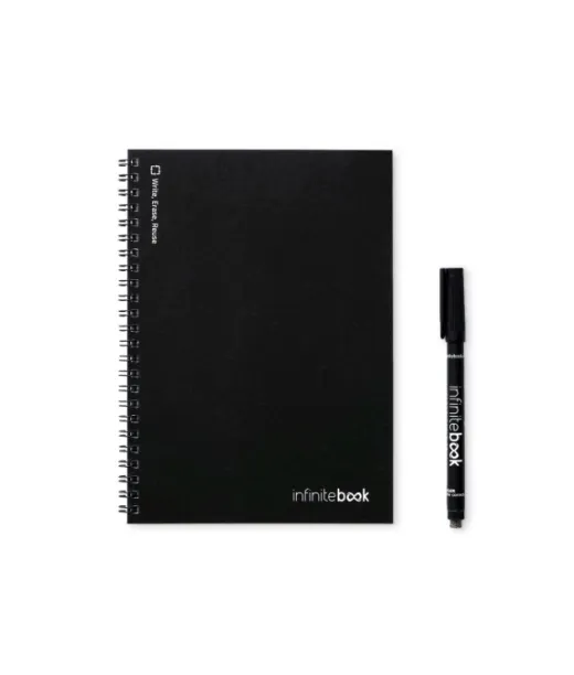 Infinitebook Lined A5. Infinitebook, Jossa On Joustava Kansi Ja 15 Viivoitettua Taulusivua Musta