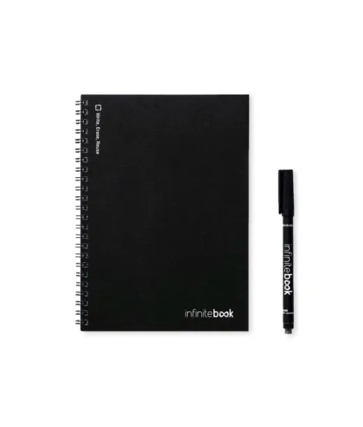 Infinitebook Plain A5. Infinitebook, Jossa On Joustava Kansi Ja 15 Tavallista Taulusivua Musta