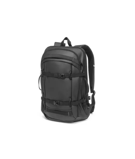 Kampala. Laptop Backpack In 900d, High-density Recycled Polyester, With Water-resistant Coating And 210d Recycled Polyester Lining 17'3" Musta