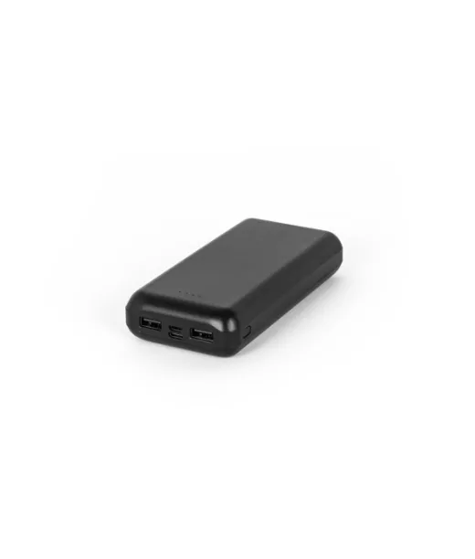 Leakey 20. Power Bank 20'000 Mah, Kierrätetystä Abs-materiaalista (100 % Rabs) Musta