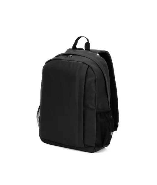 Liverpool. Korkean Tiheyden 600d Kierrätetystä Polyesteristä Valmistettu Läppärireppu 15" Musta