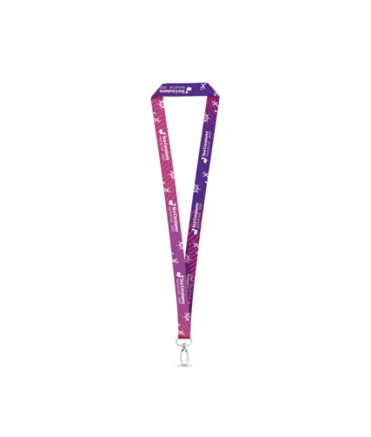 Manila. Sarja Lanyard Sublimation Long Ii (20 Mm) 20 Mm:n Soikealla Sulkurenkaalla Valkoinen