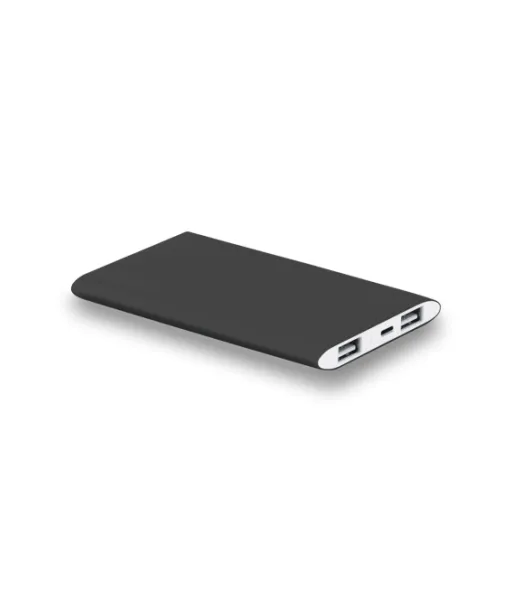Nobel. Power Bank 7'200 Mah, Kierrätetystä Alumiinista (100 % Ral) Musta