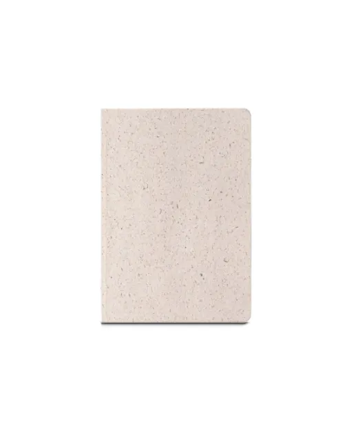 Organic Semi-rigid. A5-muistilehtiö, Jonka Puolijäykkä Kansi On Valmistettu Orgaanisesta Norsunmateriaalista (80%) Natural (vaalea)