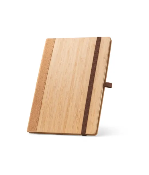 Orwell. A5 Notebook In Bamboo And Cork Sheets With Lined Sheets Natural