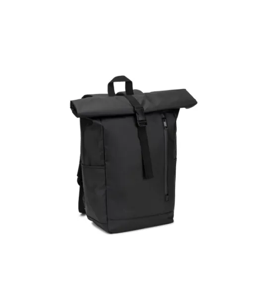 Osasco Bpack. Roll Top Backpack With A Zip System Design That Allows The Top To Be Rolled Up To Fit The Volume Of The Backpack, Made From 600d Recycled Polyester Musta