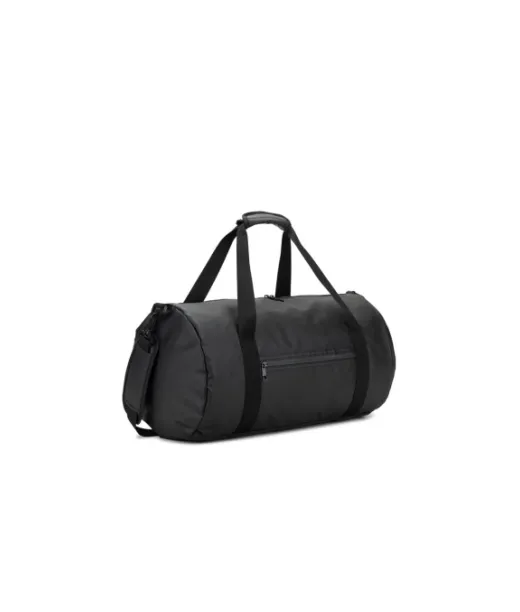 Osasco Sport. Cylindrical Sports Bag In High-density 600d Recycled Polyester With Side Compartment For Shoes Musta