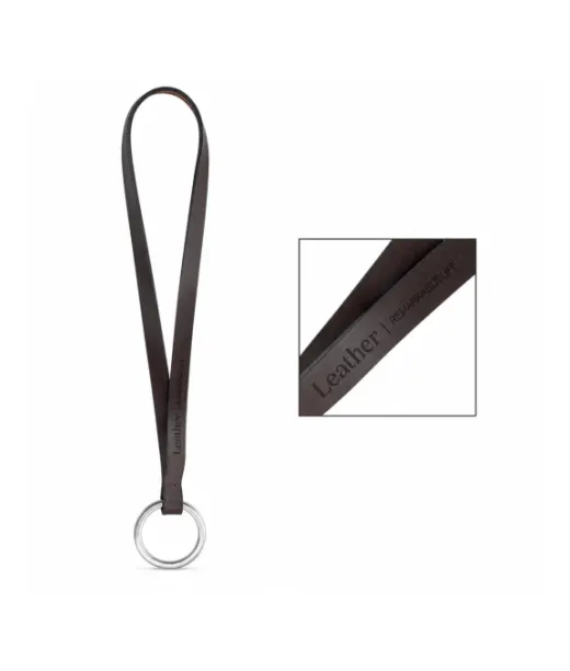 Painettu Näyte Lanyard Leather Short Slim (10 Mm)