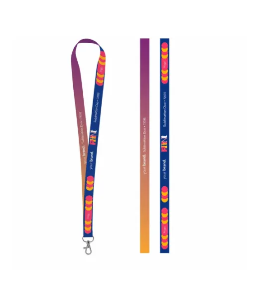 Painettu Näyte Lanyard Sublimation Long Ii (20 Mm) Polyesteriä 301 - Valkoinen