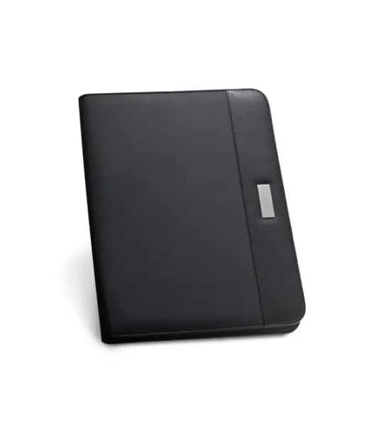 Paszo. Pu- Ja Mikrokuituinen A4-kansio Viivoitettuilla Sivuilla Musta