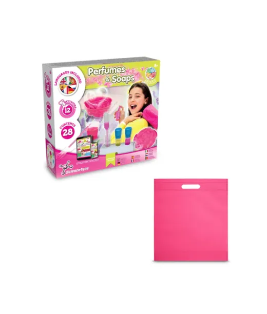 Perfume & Soap Factory Kit Iv. Opetuspeli Toimitetaan Kuitukangaslahjapussilla (80 G/m²) Pinkki