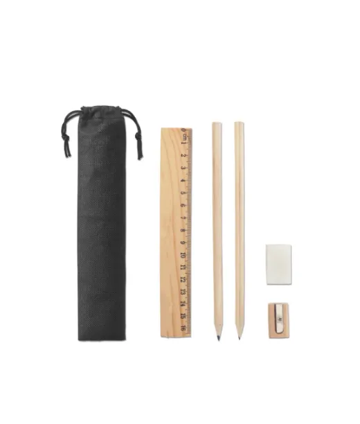 Pockety. Writing Set Supplied In A Non-woven Pouch Natural