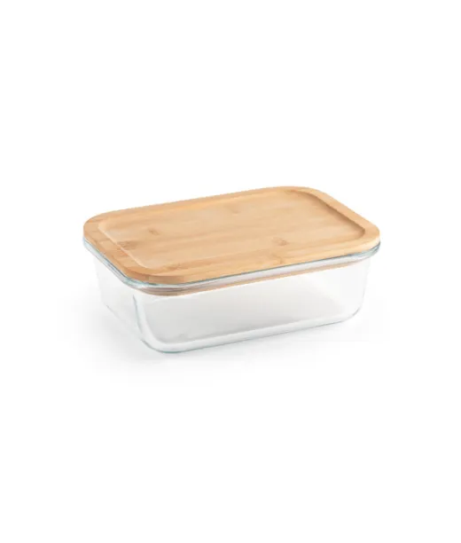 Portobello. Lounasrasia. Hermeettinen Rasia Borosilikaattilasista Ja Bambukannella, 1000 Ml Natural