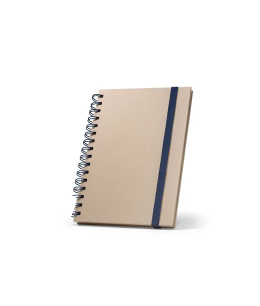 Proust. A5-muistikirja Renkailla, Kovakantinen, Valmistettu Sokeriruokopaperista (80 % Sokeriruokoa) Ja Yksisivuinen Sininen