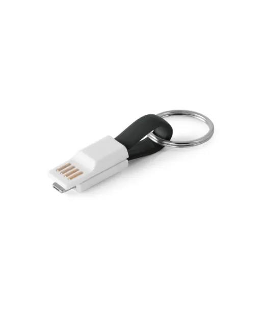Riemann. Usb-kaapeli 2 In 1 -liittimellä Abs- Ja Pvc-materiaalista Musta