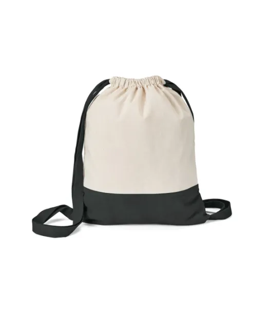 Romford. 100 % Puuvillainen Kiristysnyörillä Varustettu Kassi (180 G/m²) Musta