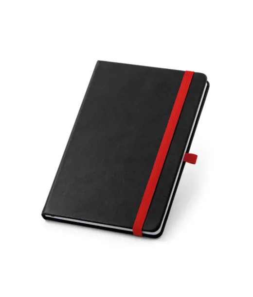 Roth. A5-kokoinen Pu-muistikirja Viivoilla Punainen