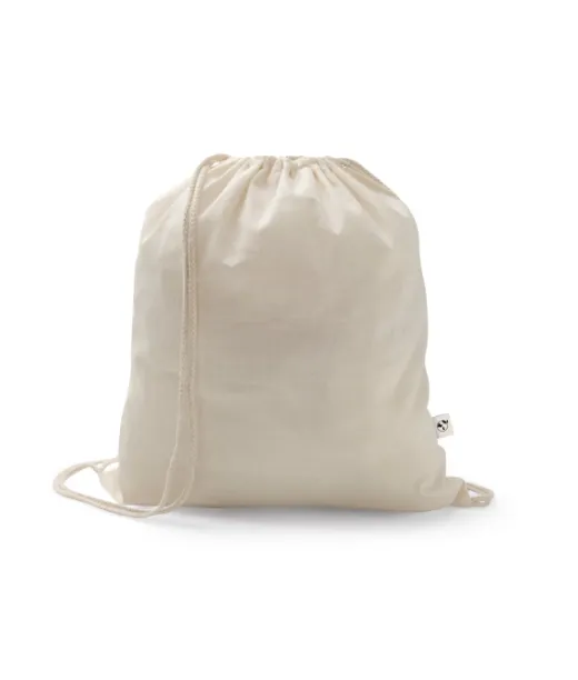 Salamanca. Kiristysnyörillä Varustettu Kassi Kierrätetystä Puuvillasta (70 %) Ja Polyesteristä (30 % Rpet) (150 G/m²) Natural (vaalea)