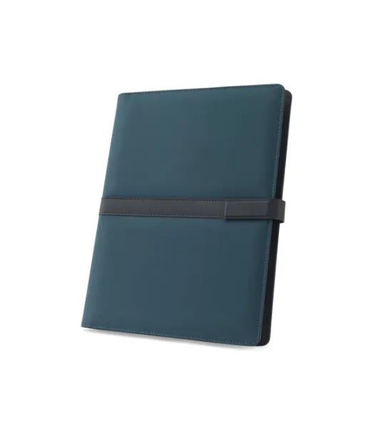 Sanderson Folder. A4 Folder In Pu (50% Recycled) With Magnetic Closure And Notepad With Lined Pages Sininen