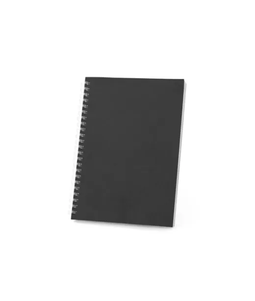 Schiller. A5-muistivihko Joustavalla Kannella, Valmistettu 100 % Kierrätyspaperista Musta