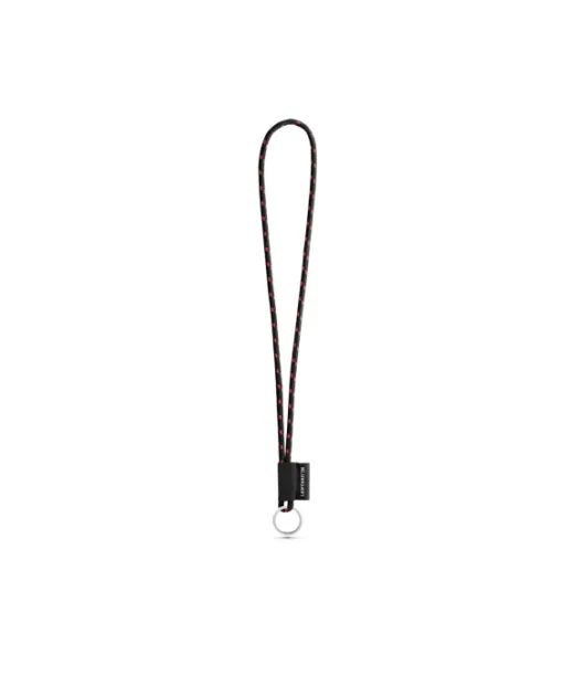 Set Lanyard Nautic Long (Ø 5 Mm) Renkaalla Ø 32 Mm Musta/punainen
