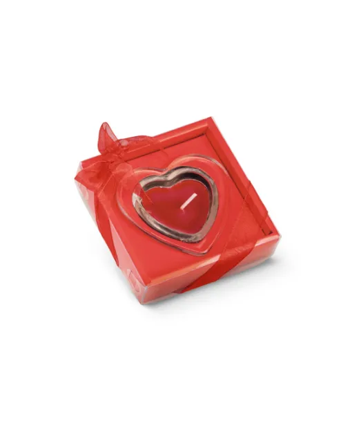 Sweet. Sydämenmuotoinen Kynttilä Ja Lasijalka Punainen