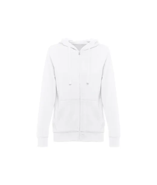 Thc Amsterdam Women Wh. Naisten Hupullinen Täyspitkä Vetoketjullinen Collegepaita Valkoinen