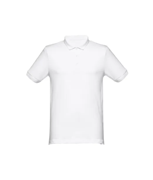 Thc Monaco Wh. Miesten Lyhythihainen Pikeepaita, 100 % Puuvillaa Valkoinen