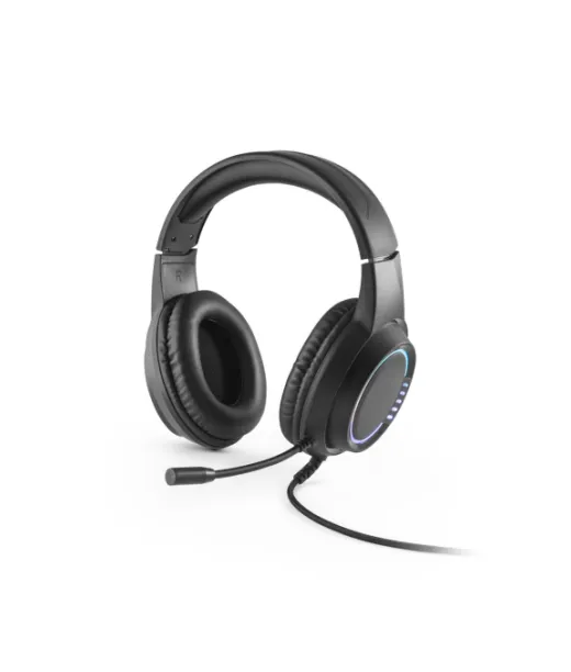 Thorne Headset Rgb. Abs-pelikuulokkeet 2 Metrin Johdolla, Mikrofonilla Ja Rgb Led -valoilla Musta