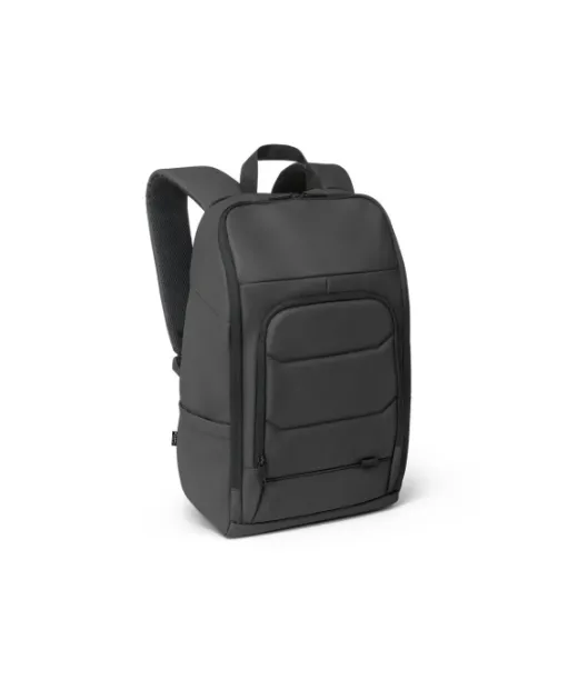 Toulon. 600d Recycled Polyester High-density Water-resistant Notebook Backpack 16" Musta