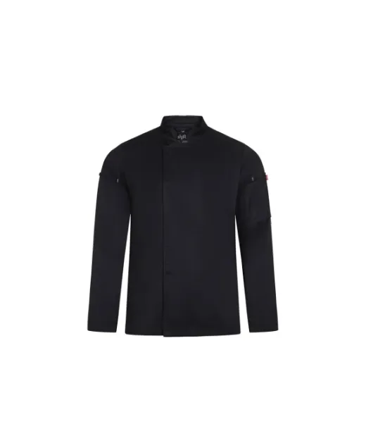 Vl Agni. Unisex-keittiötakki (190 G/m²), Valmistettu Puuvillasta (35 %) Ja Kierrätetystä Polyesteristä (65 %) Musta