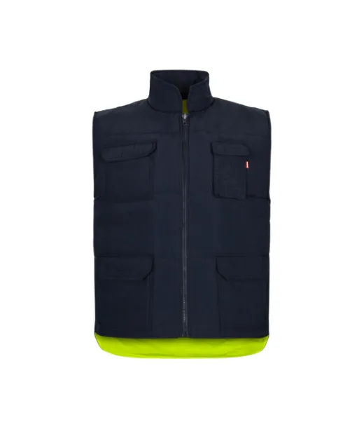 Vl Diana. Topattu Liivi (220 G/m²), Käännettävä Ja Monitaskuinen, Polyesteriä (100 %), Vetoketjukiinnitys Ja Käännettävä Vedin Keltainen