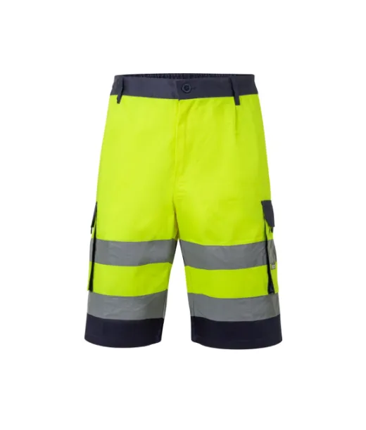 Vl Hades. Kaksiväriset, Monitaskuiset Bermudashortsit (210 G/m²), Puuvillaa (20 %) Ja Polyesteriä (80 %) Keltainen