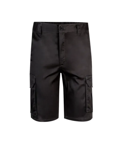Vl Hebe. Monitaskuiset Joustavat Bermudashortsit (240 G/m²), Materiaali Puuvilla (46 %), Eme (38 %) Ja Polyesteri (16 %) Musta