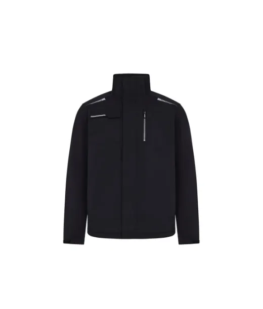 Vl Nyx. Tikkattu Takki (180 G/m²), Valmistettu Kierrätetystä Polyesteristä (50 %) Ja Polyesteristä (50 %) Musta