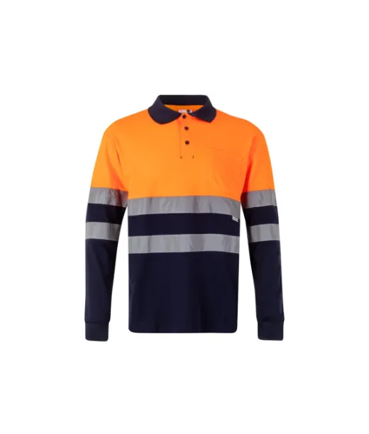 Vl Pluto. Kaksivärinen Pitkähihainen Pikeepaita (150 G/m²), Materiaali Puuvilla (55 %) Ja Polyesteri (45 %)