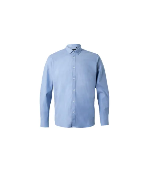 Vl Prithvi Man. Miesten Oxford-paita (180 G/m²) Puuvillasta (50 %), Polyesteristä (45 %) Ja Elastaanista (5 %) Sininen